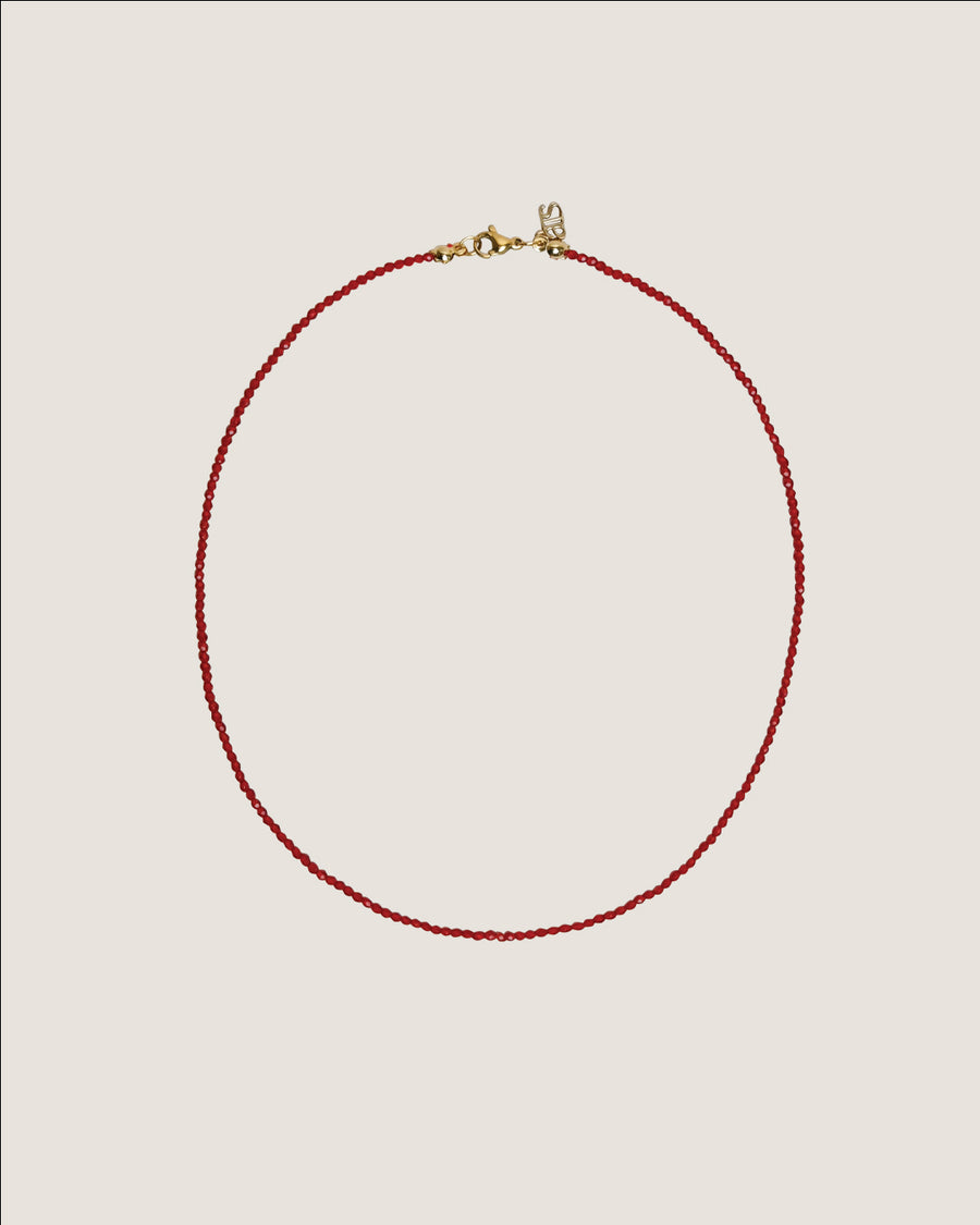 Glitter Necklace (ruby red)